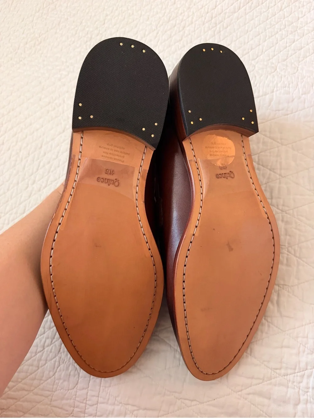 Quince New Men Calfskin Leather Penny Loafer Brandy 11.5